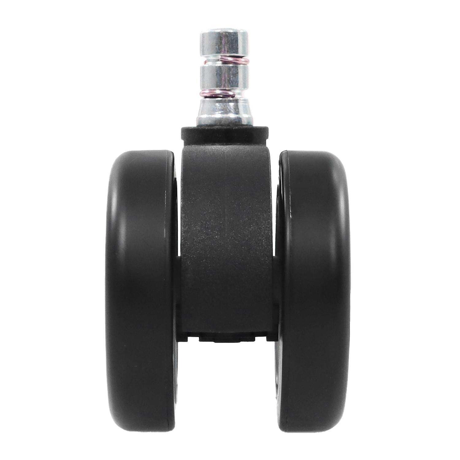 Bürostuhlrollen Rolo Color Schwarz Ø 6 Cm 5er-Set - Schwarz, Basics, Kunststoff/Metall (5/8,7/6cm) - MID.YOU