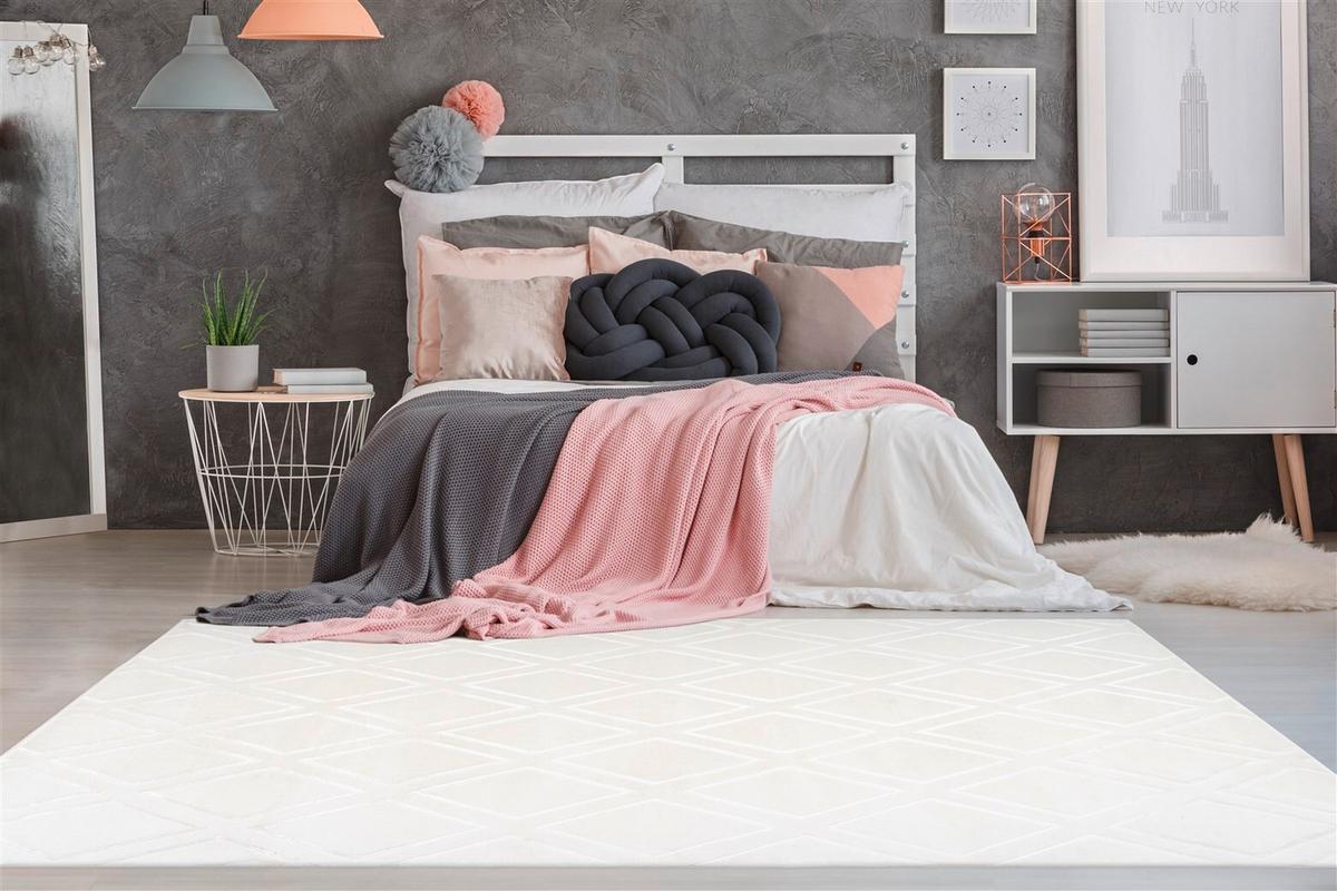 Läufer Weiß, ca. 80x150 cm - Weiß, KONVENTIONELL, Textil (80/150cm) - Kayoom