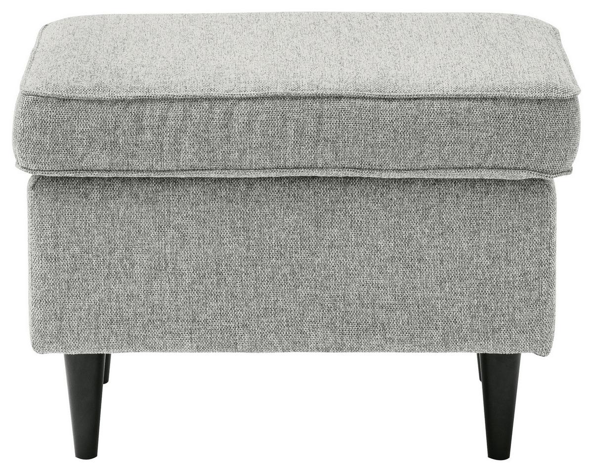 Hocker Oskar - Silberfarben/Schwarz, Basics, Holzwerkstoff/Textil (63/43/42cm) - MID.YOU