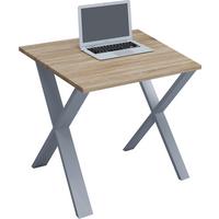 Íróasztal Lona - Sonoma tölgy/ezüstszínű, Modern, faalapú anyag/fém (80/50/76cm) - MID.YOU