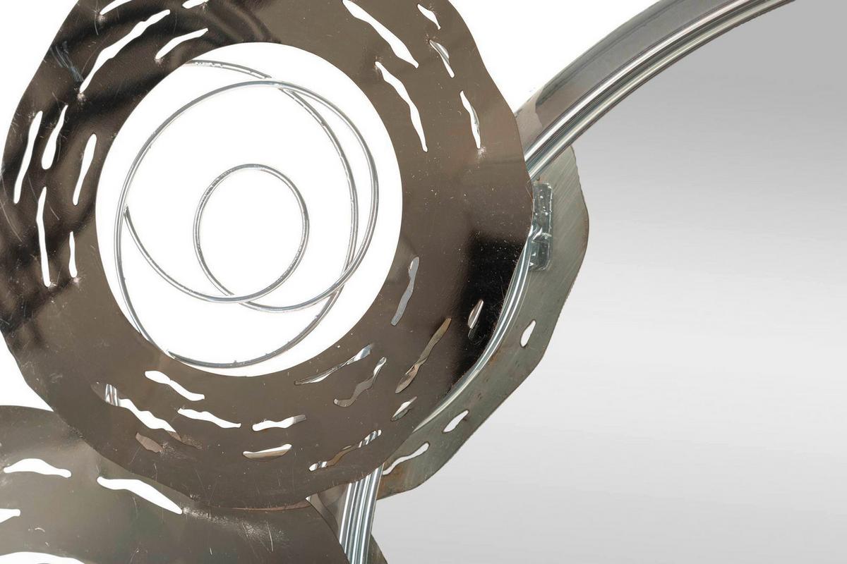 Wanddeko Hop With Mir Chromfarben B: 106 cm - Chromfarben, Basics, Glas/Holzwerkstoff (106/48/3.80cm)