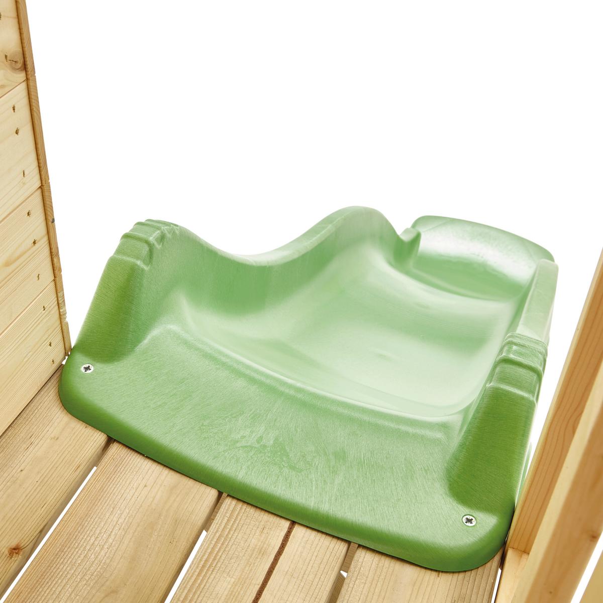 Spielturm Spielhaus Wald - Kieferfarben, KONVENTIONELL, Holz (306/230/137cm)