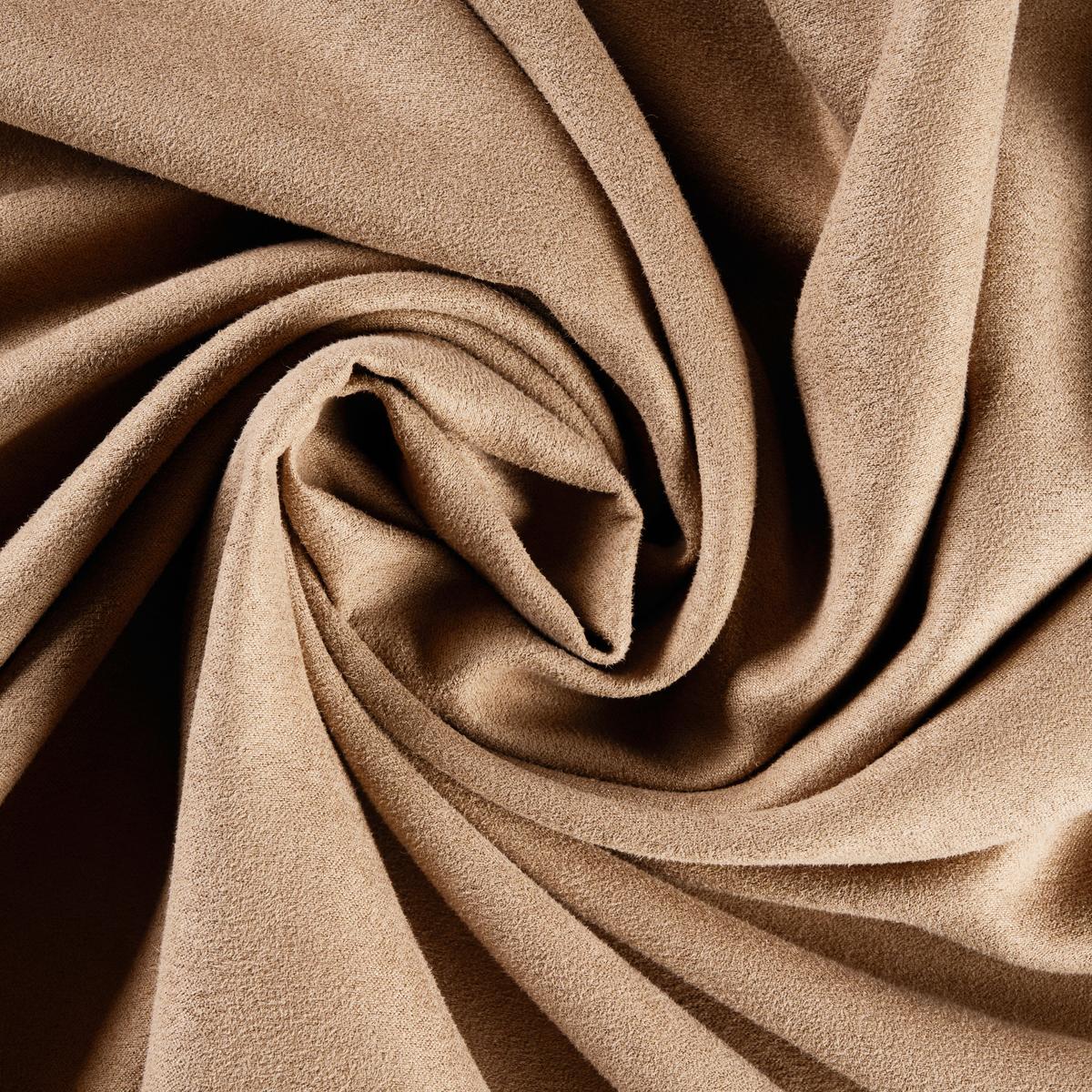 Závěs s očky Velours, 140x245cm - světle hnědá, Konvenční, textil (140/245cm) - Mömax