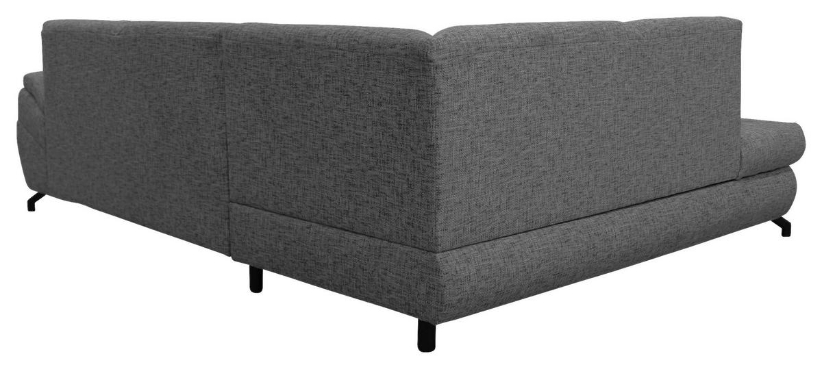 Ecksofa Imo Dunkelgrau 201x274 Cm - Dunkelgrau/Schwarz, Design, Textil (201/274cm) - MID.YOU