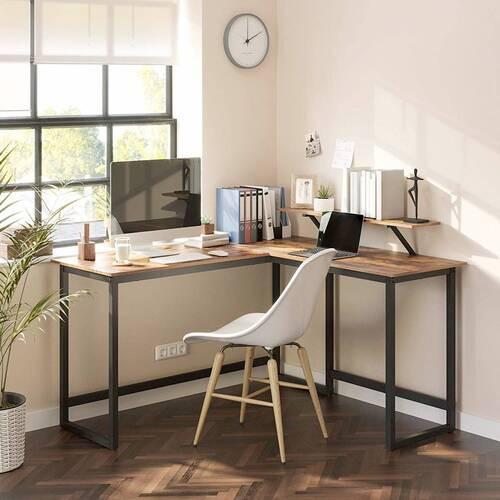 Schreibtisch Iron B:130 Cm H: 92,2 Cm Braun/schwarz - Schwarz/Braun, Basics, Holzwerkstoff/Metall (140/130/92,2cm) - Boxxx