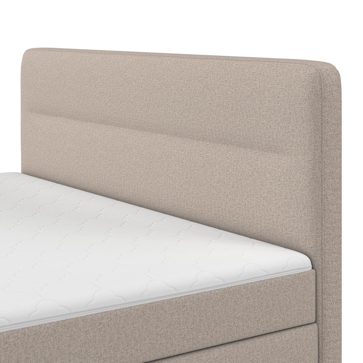 Boxspringová posteľ MARCO 180x200, sivohnedá - čierna/taupe, Modern, drevo/textil (180/200cm) - Bessagi Home