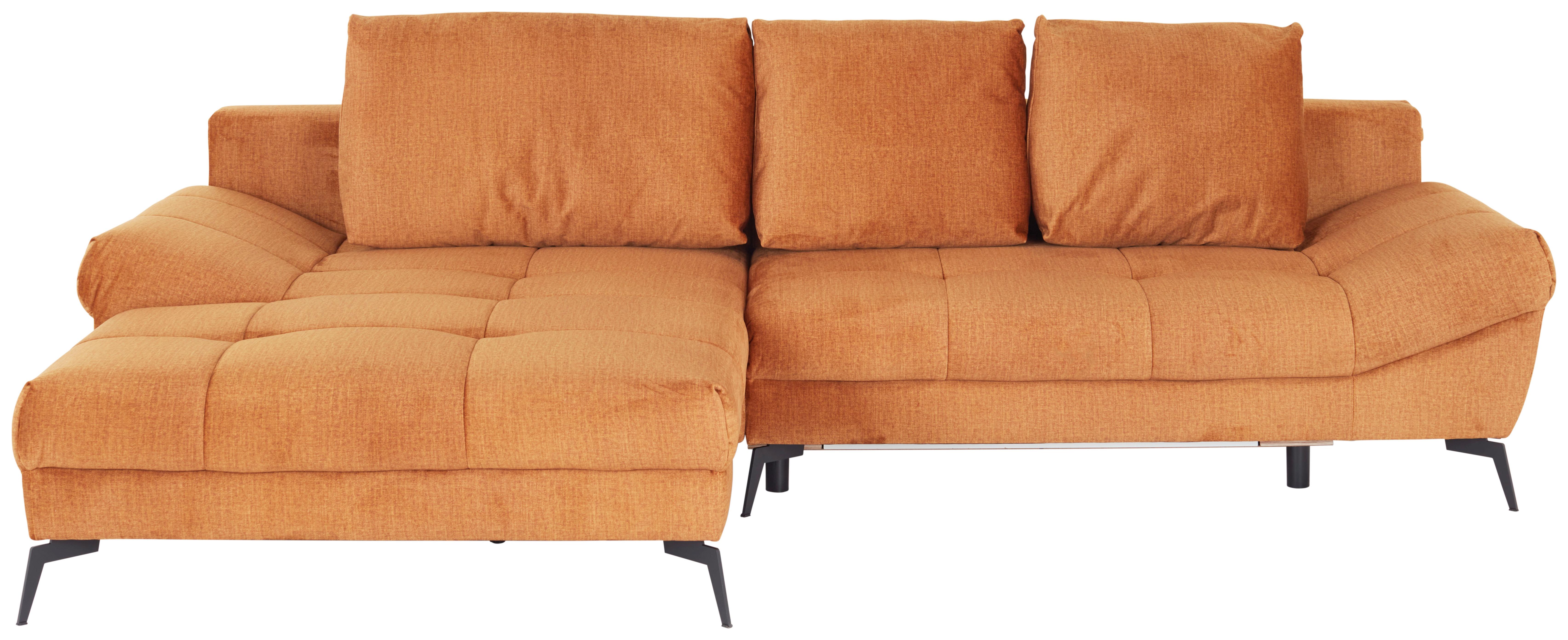 Ecksofa mit Schlaffunktion & Bettkasten Mia Gelb/Goldfarben