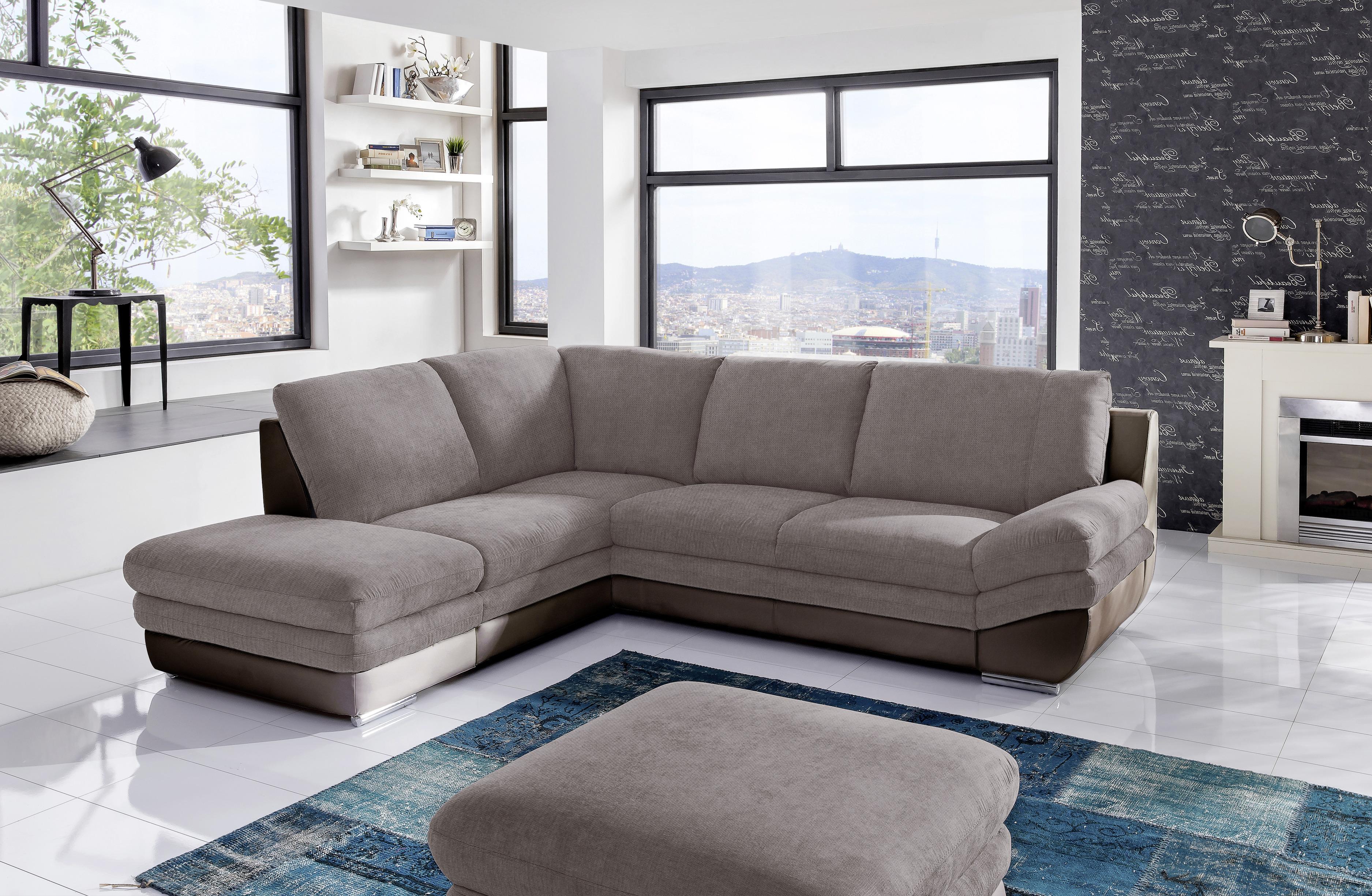 Wohnlandschaft In L-Form Nardo 221x264 cm - Taupe/Chromfarben, MODERN, Textil (221/264cm) - MID.YOU