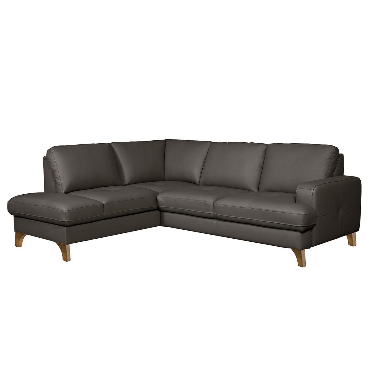 Ecksofa Fargo Dunkelbraun B: 190x234 Cm - Dunkelbraun/Buchefarben, Design, Leder/Textil (190/234cm) - Livetastic