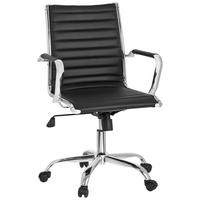 Bürostuhl Vermona Schwarz Bis 110 Kg - Silberfarben/Schwarz, Basics, Kunststoff/Textil (54/102/43cm) - MID.YOU