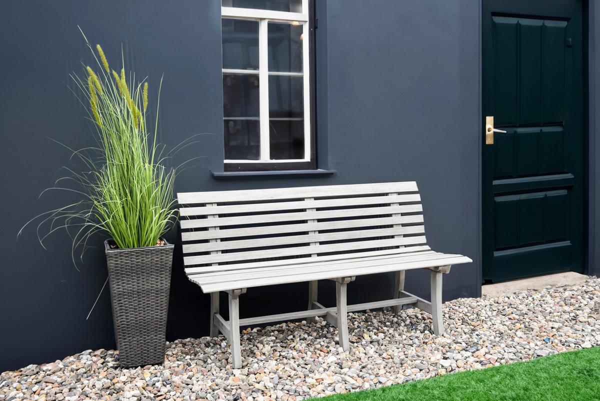 Gartenbank Holz Mandalay 2-Sitzer - Grau, MODERN, Holz (60/82/150cm) - Gardenson