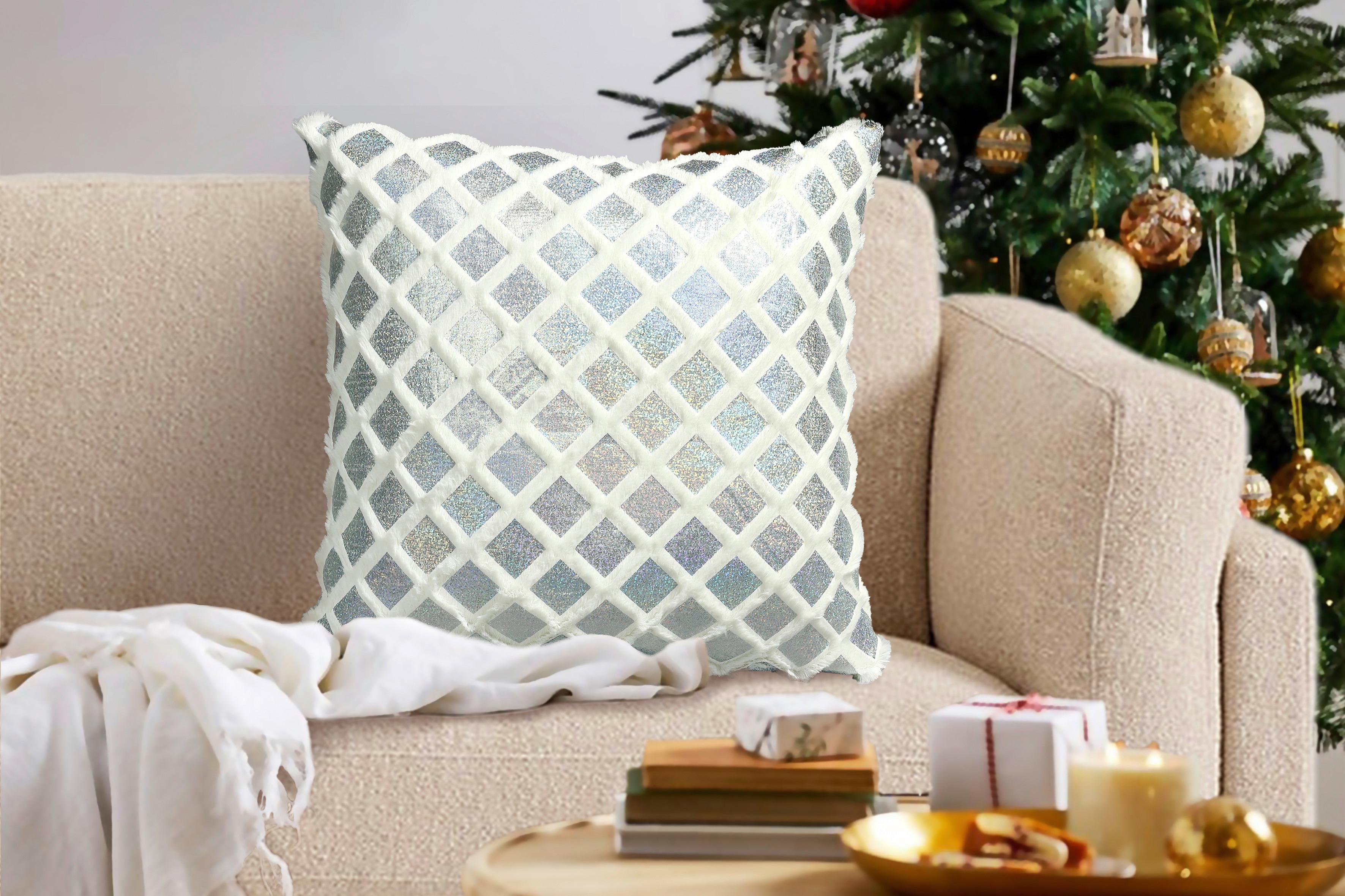 Díszpárna Peaches Kb. 45/45cm - ezüstszínű, Modern, textil (45/45cm) - Luca Bessoni
