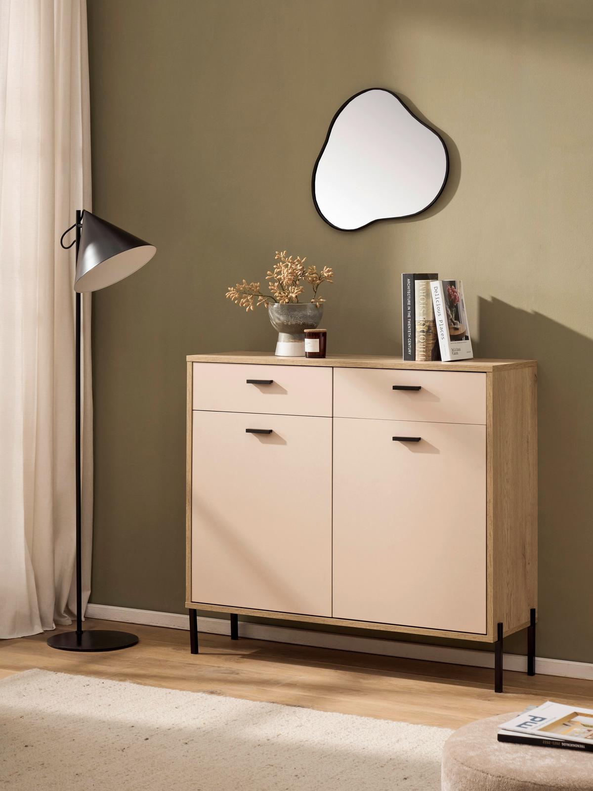 Kommode Fredericia Eichefarben Kaschmir B: 105 cm - Kaschmir/Eichefarben, Design, Holzwerkstoff (105/95/35cm) - MID.YOU
