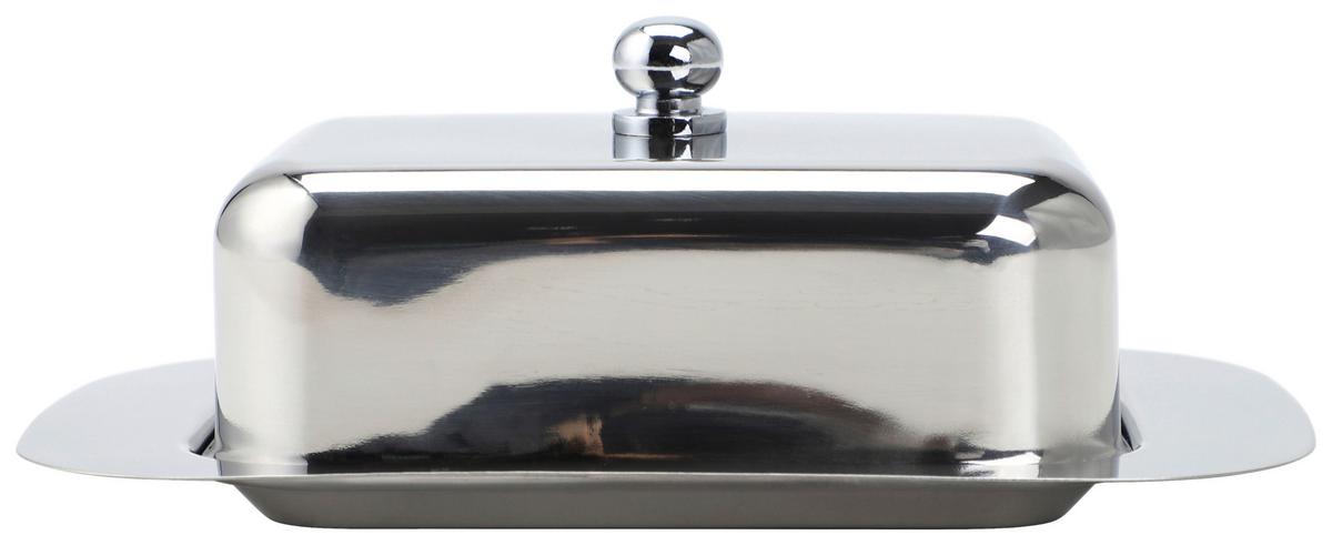 Butterdose Echtwerk Butterdose - Silberfarben, Design, Metall (18,5/12,2/7cm) - Echtwerk