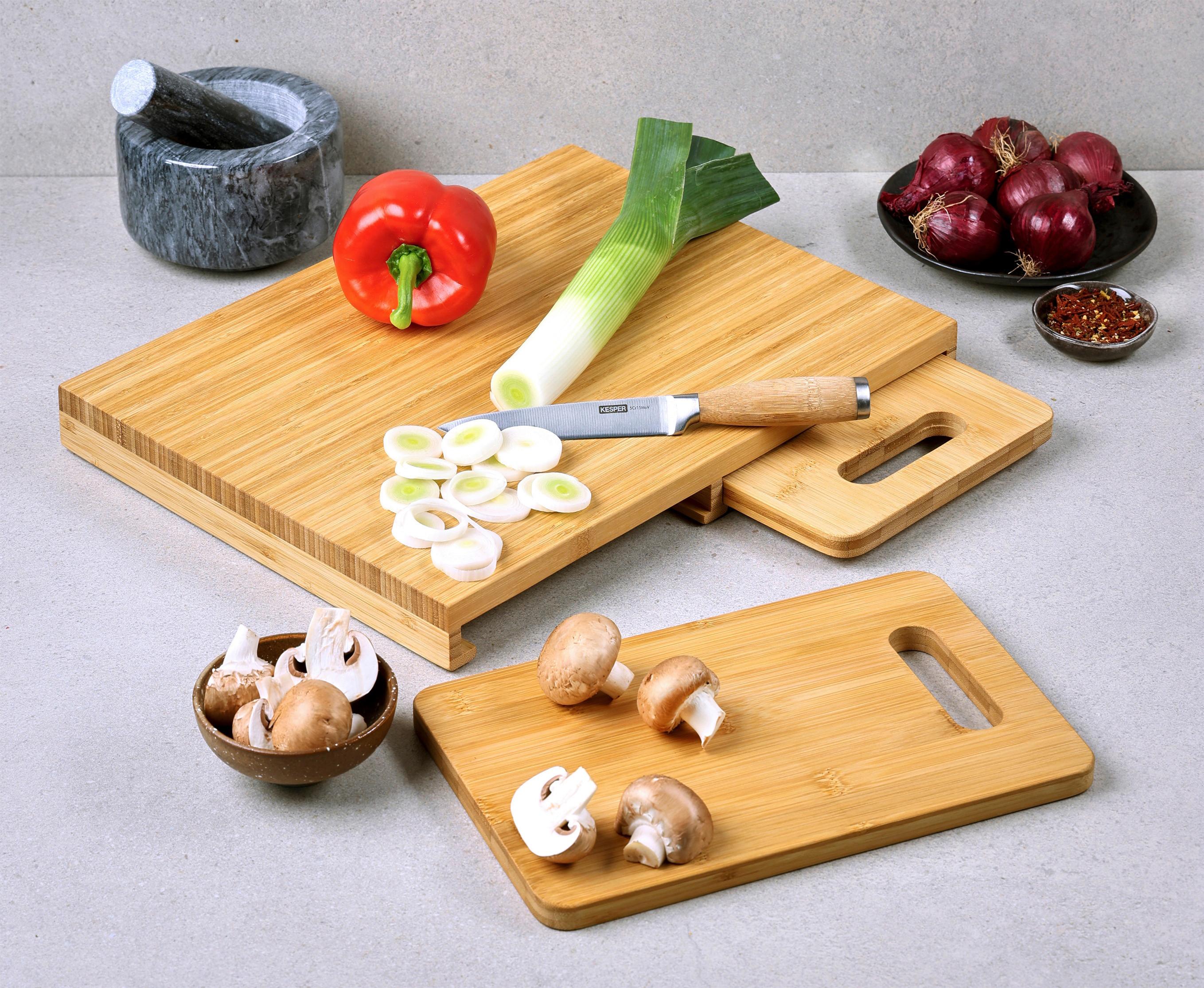 Schneidebrett-Set Braun B: 30 cm - Braun, Basics, Naturmaterialien (39.2/30/3.8cm) - Kesper