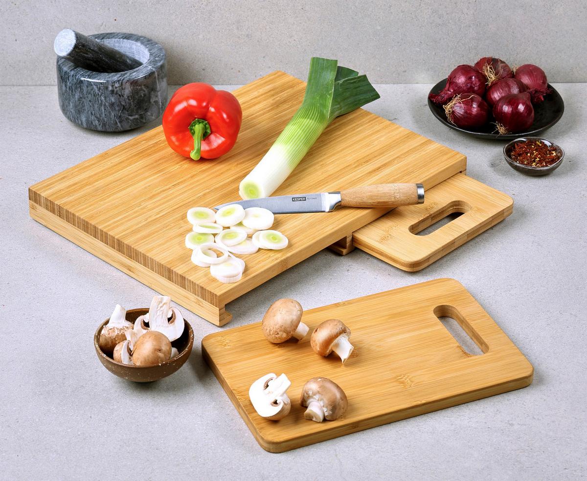 Schneidebrett-Set Braun B: 30 cm - Braun, Basics, Naturmaterialien (39.2/30/3.8cm) - Kesper