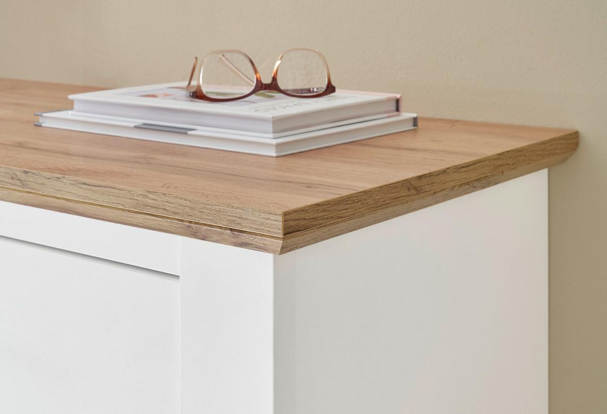 Sideboard Bristol Eiche-/Pinienfarben B: 198cm - Eichefarben/Eiche Wotan, Design, Holzwerkstoff (198/88/45cm) - MID.YOU