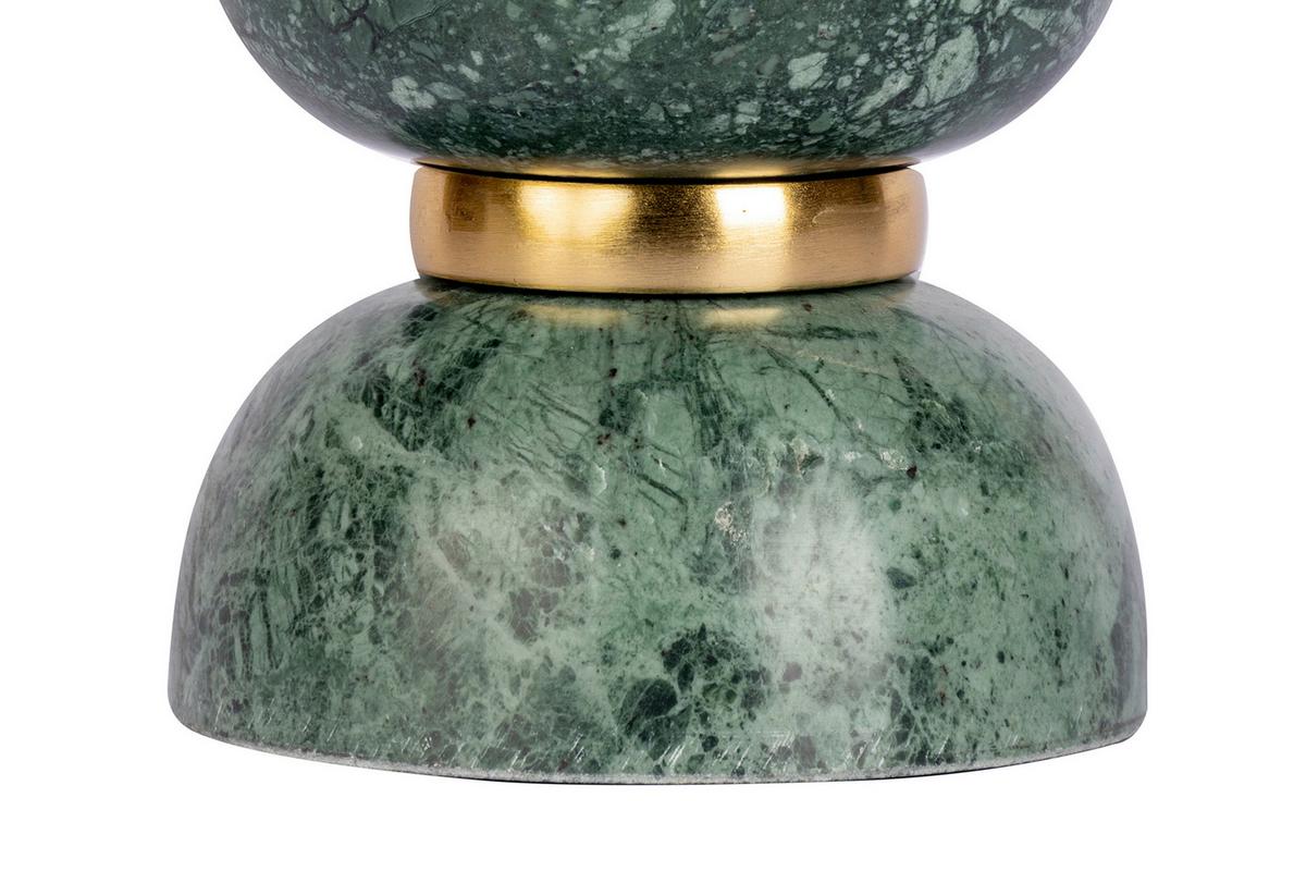 Kerzenhalter Sorin Grün/goldfarben 12,75x14 Cm - Goldfarben/Grün, Trend, Stein/Metall (12.75/14/14cm) - Kayoom