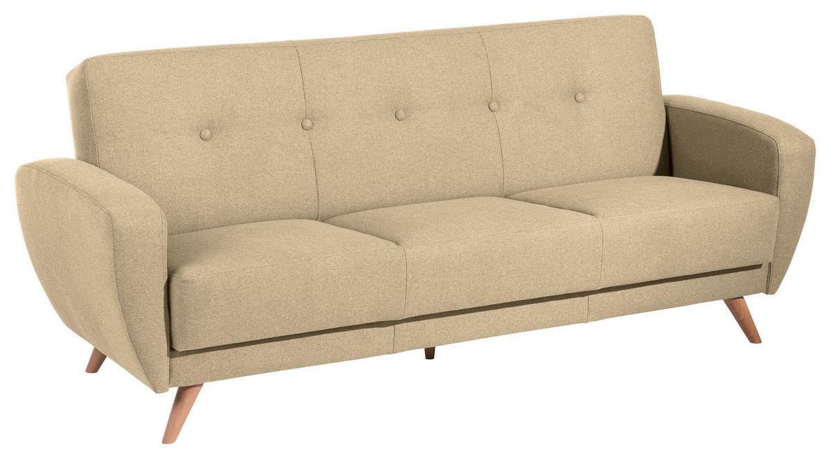 3-sitzer-sofa Jerry Beige - Beige/Naturfarben, Design, Textil (208/85/82cm) - Max Winzer