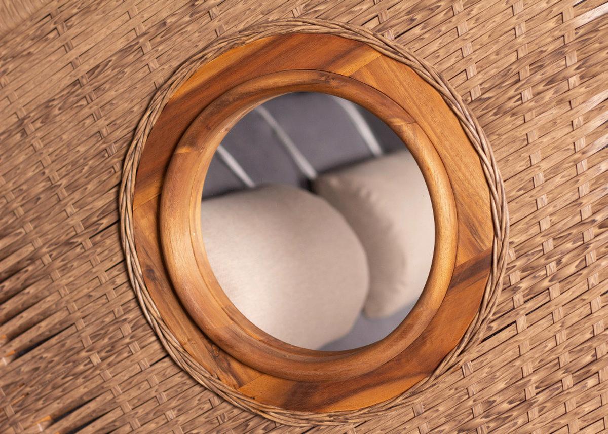 Strandkorb Trend 45 Pe Walnut Des. 751 - Beige/Grau, Basics, Holz/Textil (120/155/80cm)
