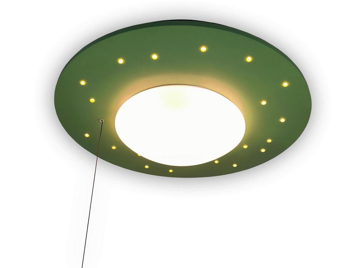 Kinderdeckenleuchte 7005 - Starleight Salbeigrün - Salbeigrün/Weiß, Basics, Holzwerkstoff/Kunststoff (54/11cm) - Niermann