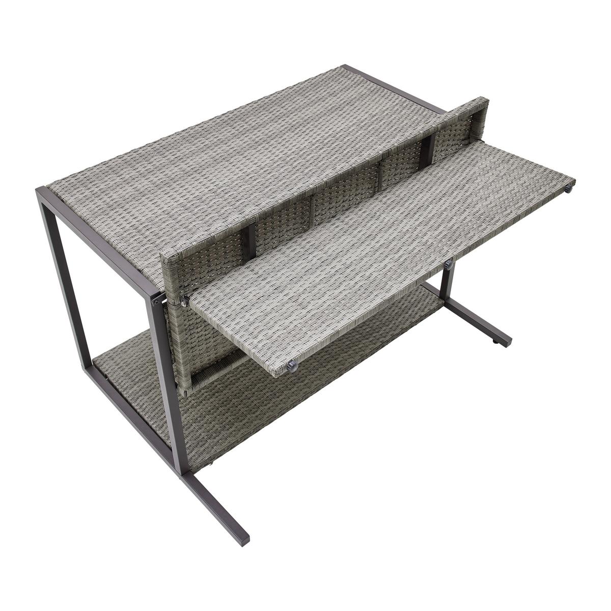 Sada na balkon MARIO hnědá - šedavě hnědá, Moderní, kov/textil (120/75/105cm) - Bessagi Garden