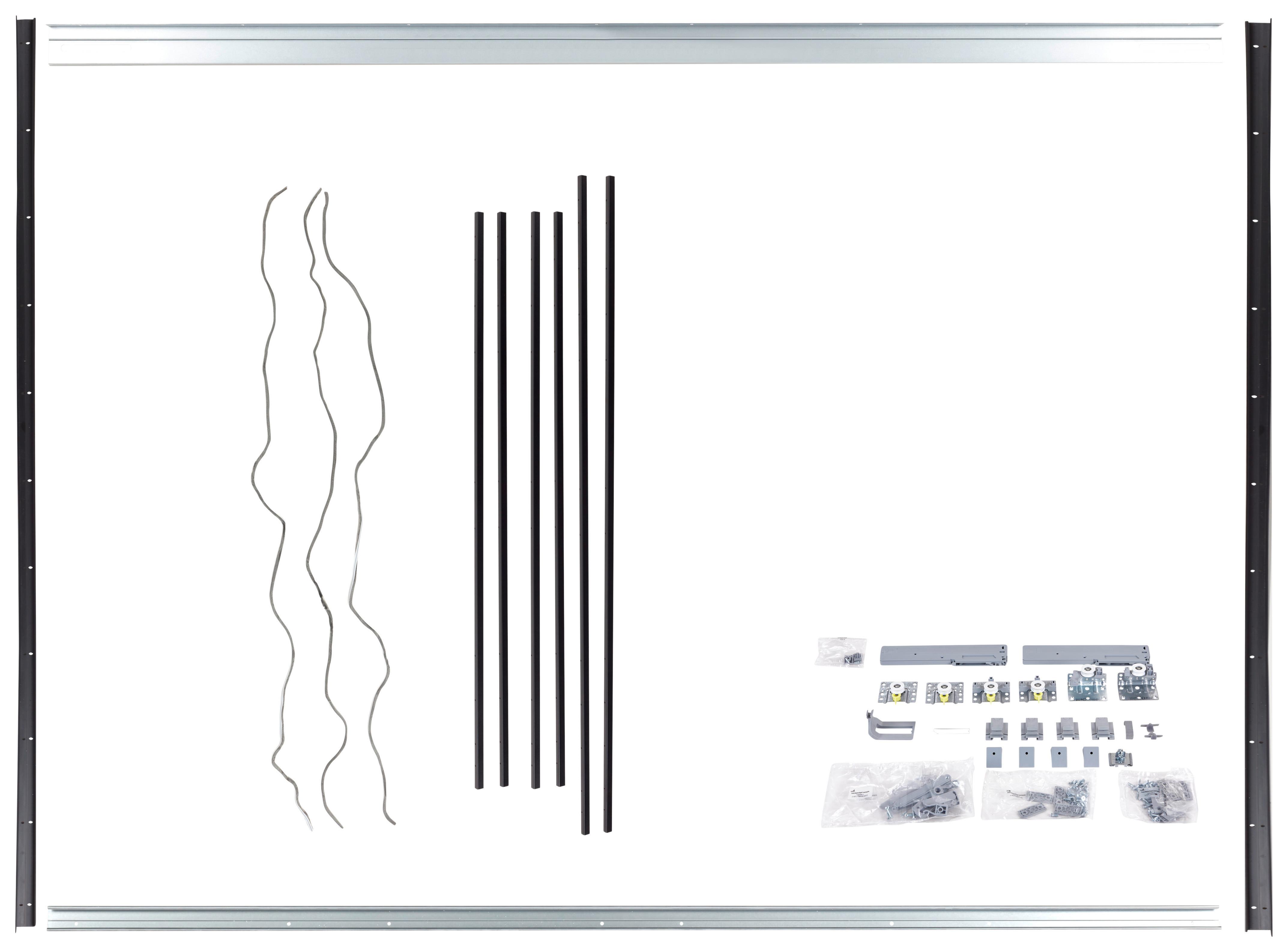 Montagepaket F. Kleiderschrank Unit H: 243 cm B: 270 cm - Schwarz, MODERN, Kunststoff/Metall - Ondega