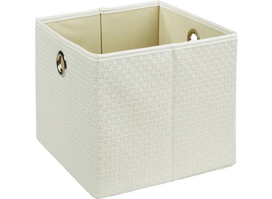 Regalkorb Dana - Weiß, KONVENTIONELL, Kunststoff/Textil (30/30/26,5cm) - Ombra Regalkorb Dana - Weiß, KONVENTIONELL, Kunststoff/Textil (30/30/26,5cm) - Ombra