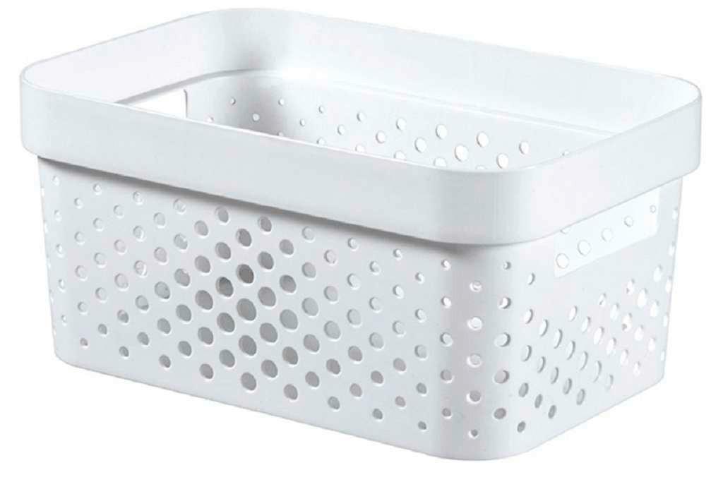 Tárolókosár Infinity Recycled - fehér (17,5/12,3/26cm)
