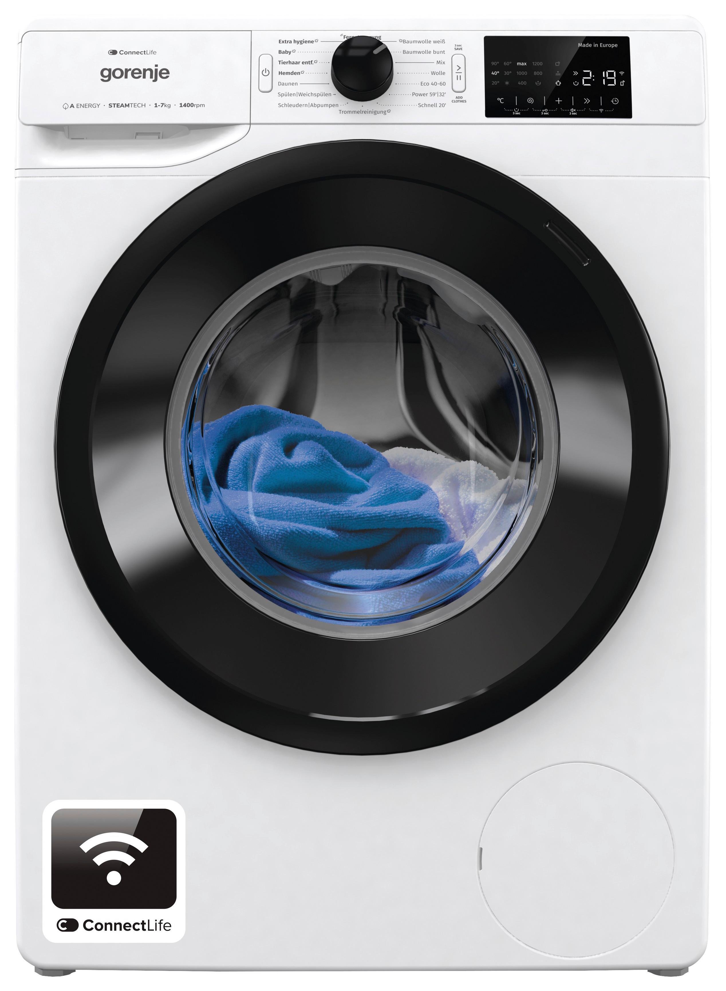 Waschmaschine Wpn11ei74a1ts - Weiß, Basics (60/85/54,5cm) - Gorenje