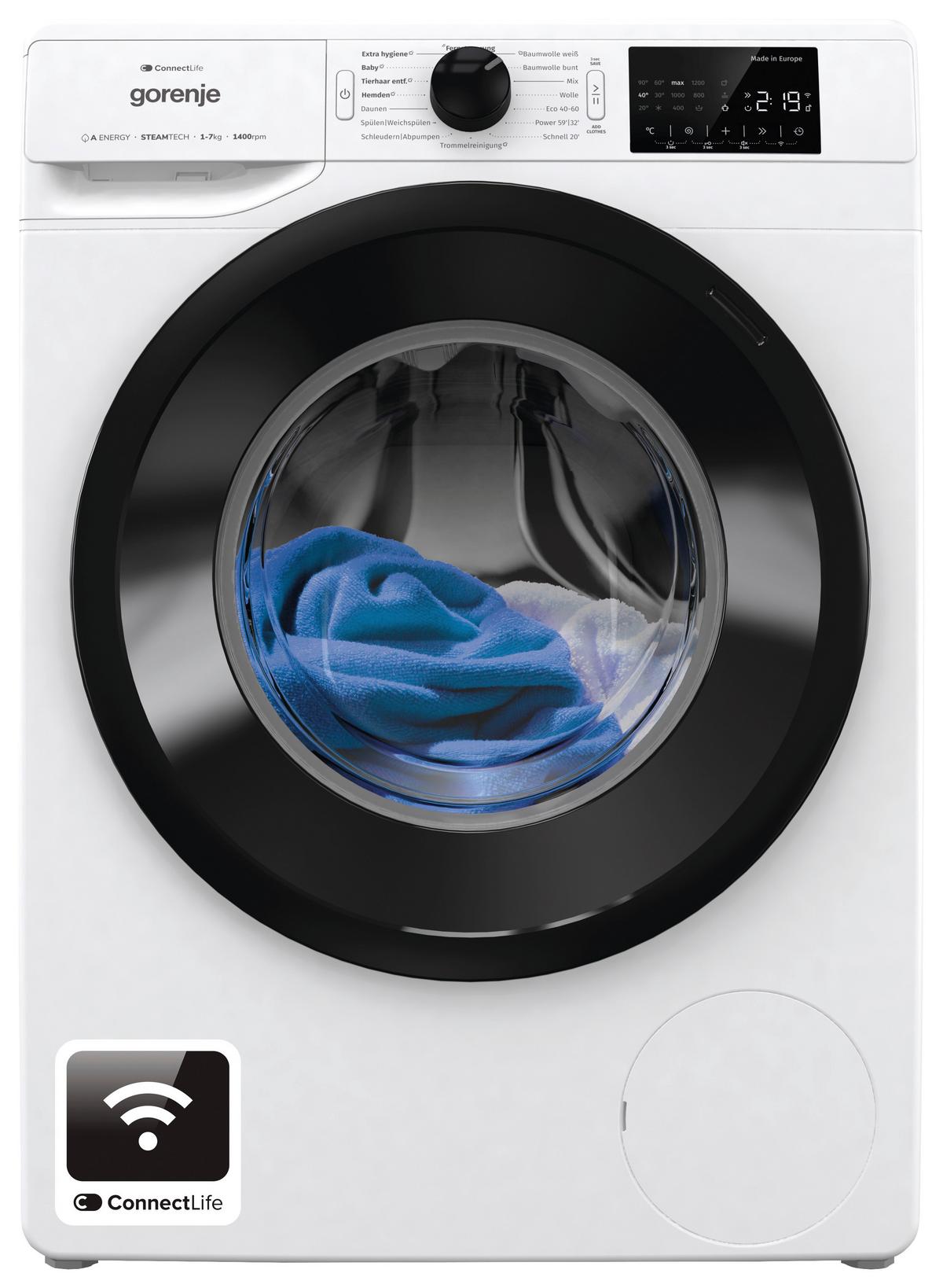 Waschmaschine Wpn11ei74a1ts - Weiß, Basics (60/85/54,5cm) - Gorenje