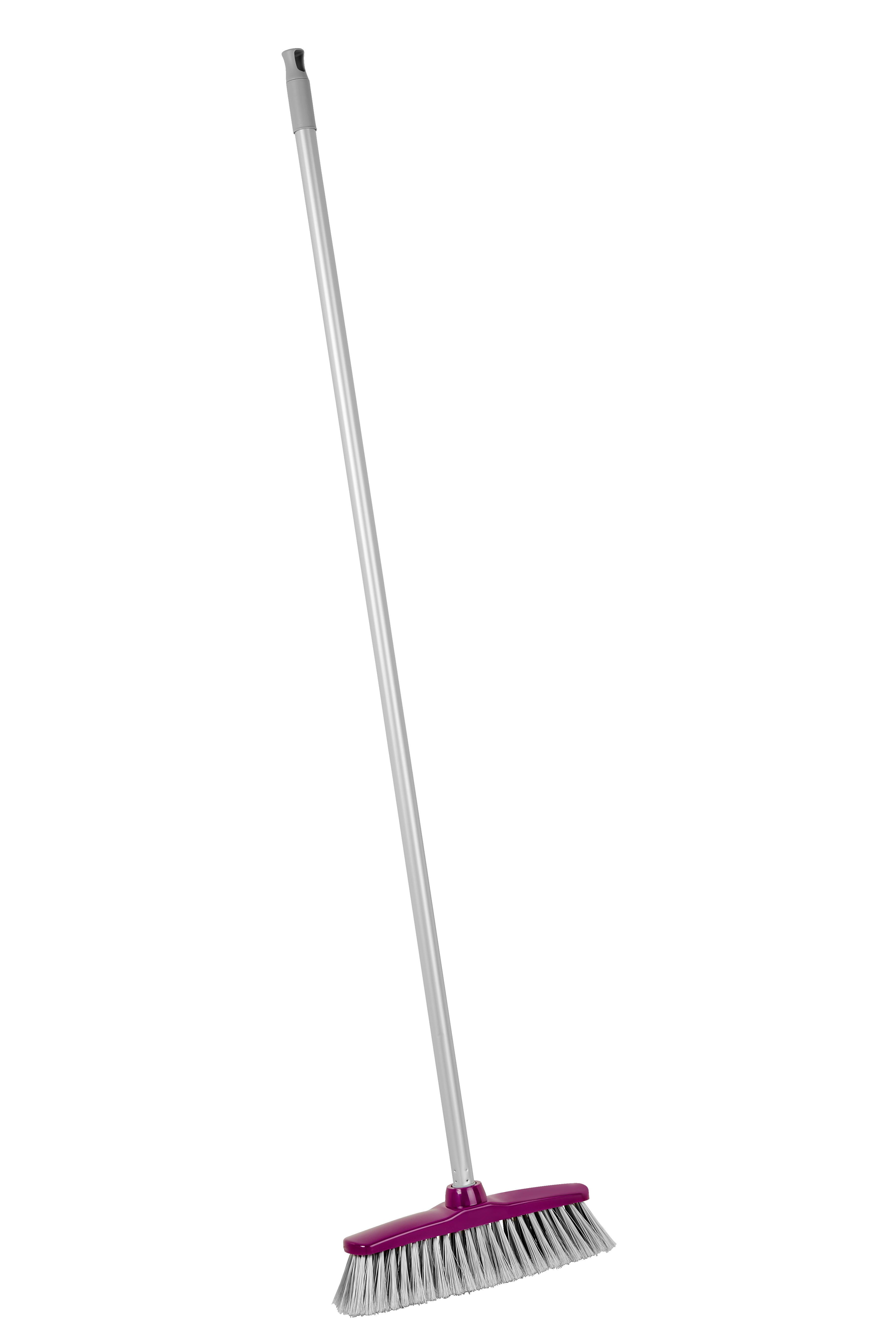 Besen M. Kunststoffstiel Petra B: 27 Cm Kunststoff-Borsten - Lila/Limette, KONVENTIONELL, Kunststoff (125/27/5cm) - Homezone