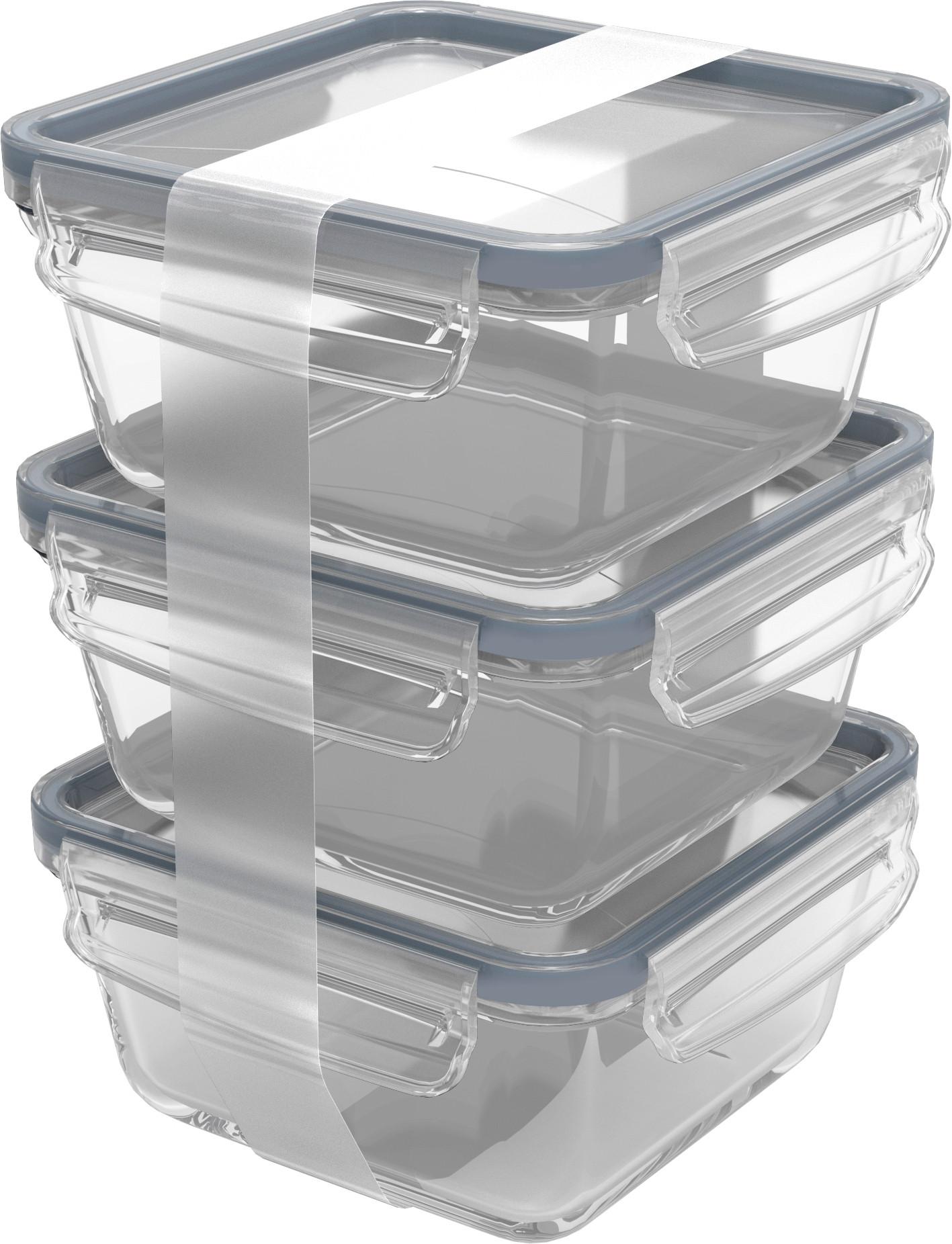 Frischhaltedose Transparent B: 16,5 Cm - Blau/Transparent, Basics, Glas/Kunststoff (16,5/16,5/22,8cm) - Rotho