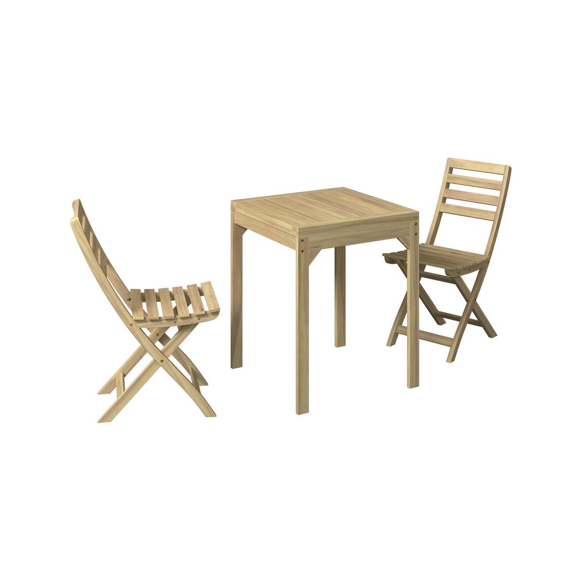 Balkonset Kopenhagen - Akaziefarben, MODERN, Holz - Beldano