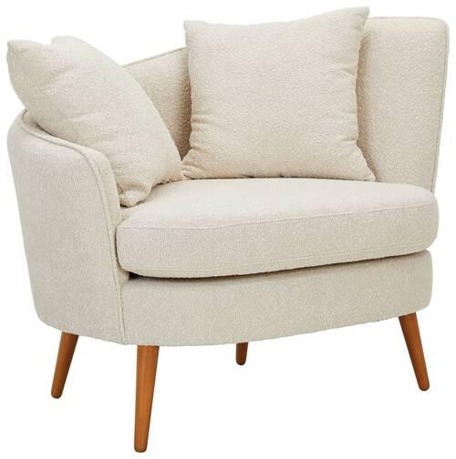 Polstersessel Miranda Boucle Beige - Beige/Naturfarben, KONVENTIONELL, Textil (106/88/83cm) - Max Winzer