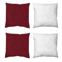 ZIERKISSEN Bordeaux 50x50 cm - Bordeaux, Basics, Textil (50/50cm)