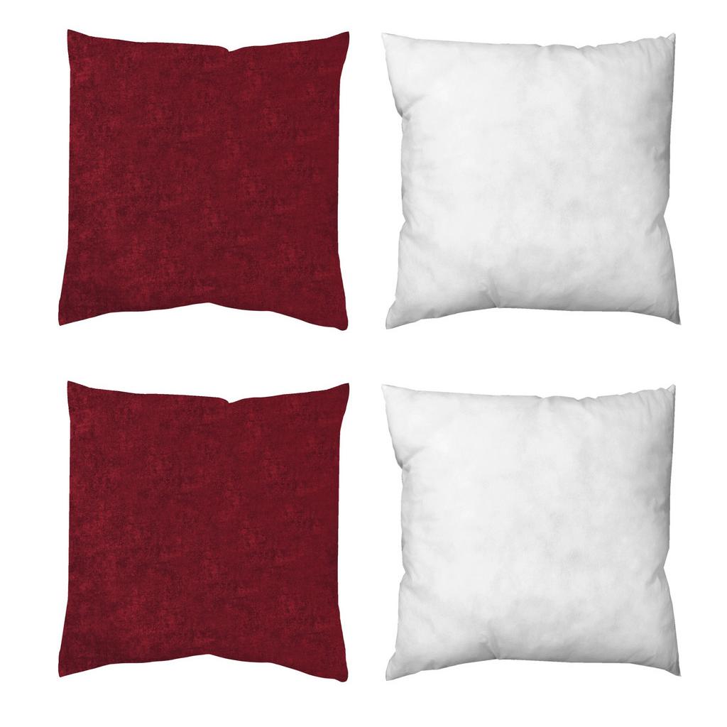 ZIERKISSEN Bordeaux 50x50 cm