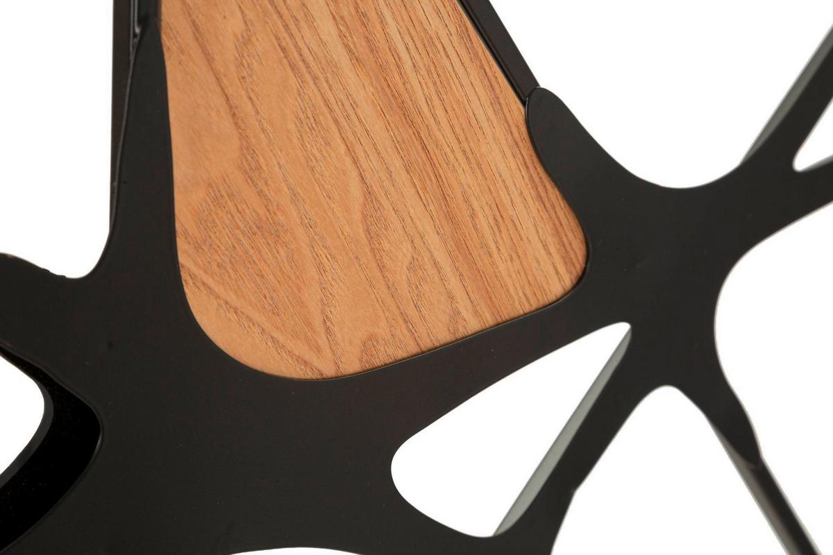 Wanddeko Absy Naturfarben, Schwarz B: 114 cm - Schwarz/Naturfarben, Basics, Holzwerkstoff/Metall (114/80/2cm)