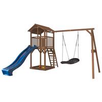 Spielturm Axi Beach Tower Roxy - Blau/Braun, KONVENTIONELL, Holz (356,6/241,9/349cm) - Ambia Garden