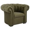 Chesterfield-Sessel Cupido - Schwarz/Olivgrün, Design, Textil (114/78/91cm) - MID.YOU