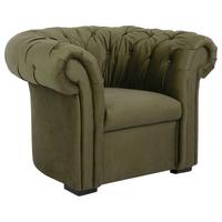 Chesterfield-sessel Cupido - Schwarz/Olivgrün, Design, Textil (114/78/91cm) - MID.YOU