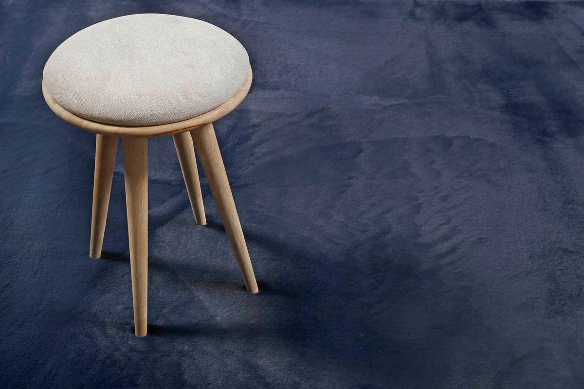 Hochflorteppich Dunkelblau, BxL: ca. 200x200cm - Dunkelblau, KONVENTIONELL, Textil (200/200cm) - Esprit