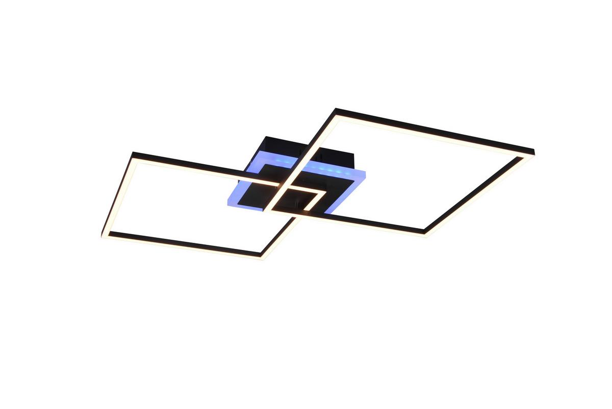 Led-deckenleuchte Arribo L: 61 Cm Mit Farbwechsler - Schwarz, Basics, Metall (61/61/8cm)