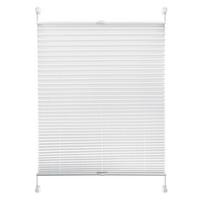 Plissee Solid Crash Weiß B: 60 cm, ohne Bohren/Verspannt - Weiß, Basics, Kunststoff/Textil (60/130cm)