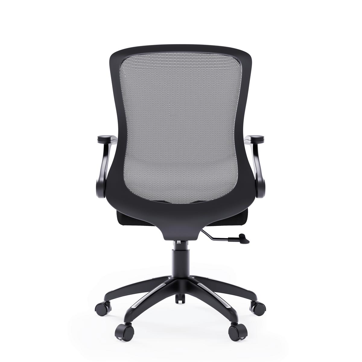 Drehstuhl Toronto Schwarz B: 65 Cm - Silberfarben/Schwarz, Design, Kunststoff/Textil (65/108/65cm) - MID.YOU