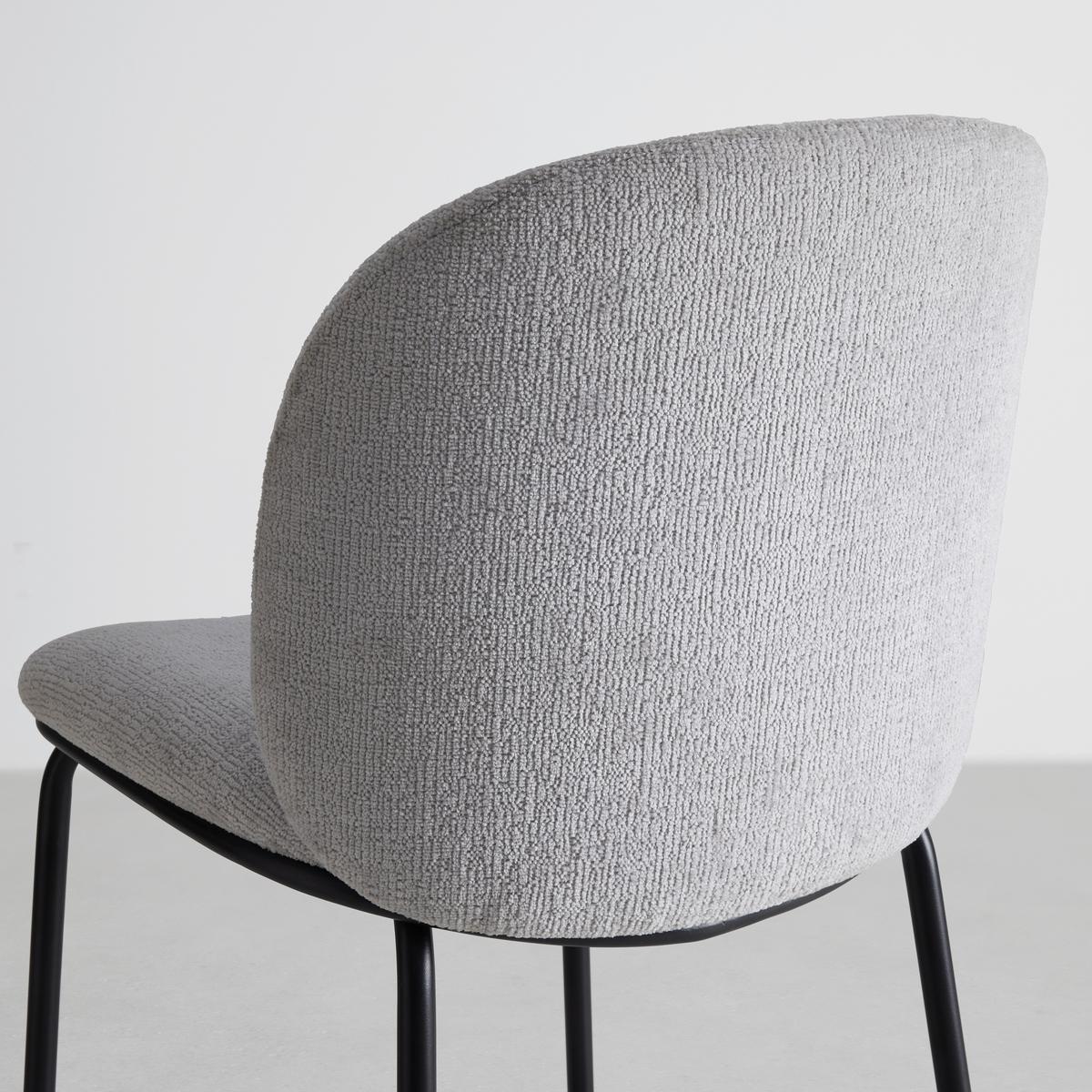 BAROVÁ STOLIČKA MALEA - čierna/svetlosivá, Modern, kov/drevo (46cm) - Bessagi Home