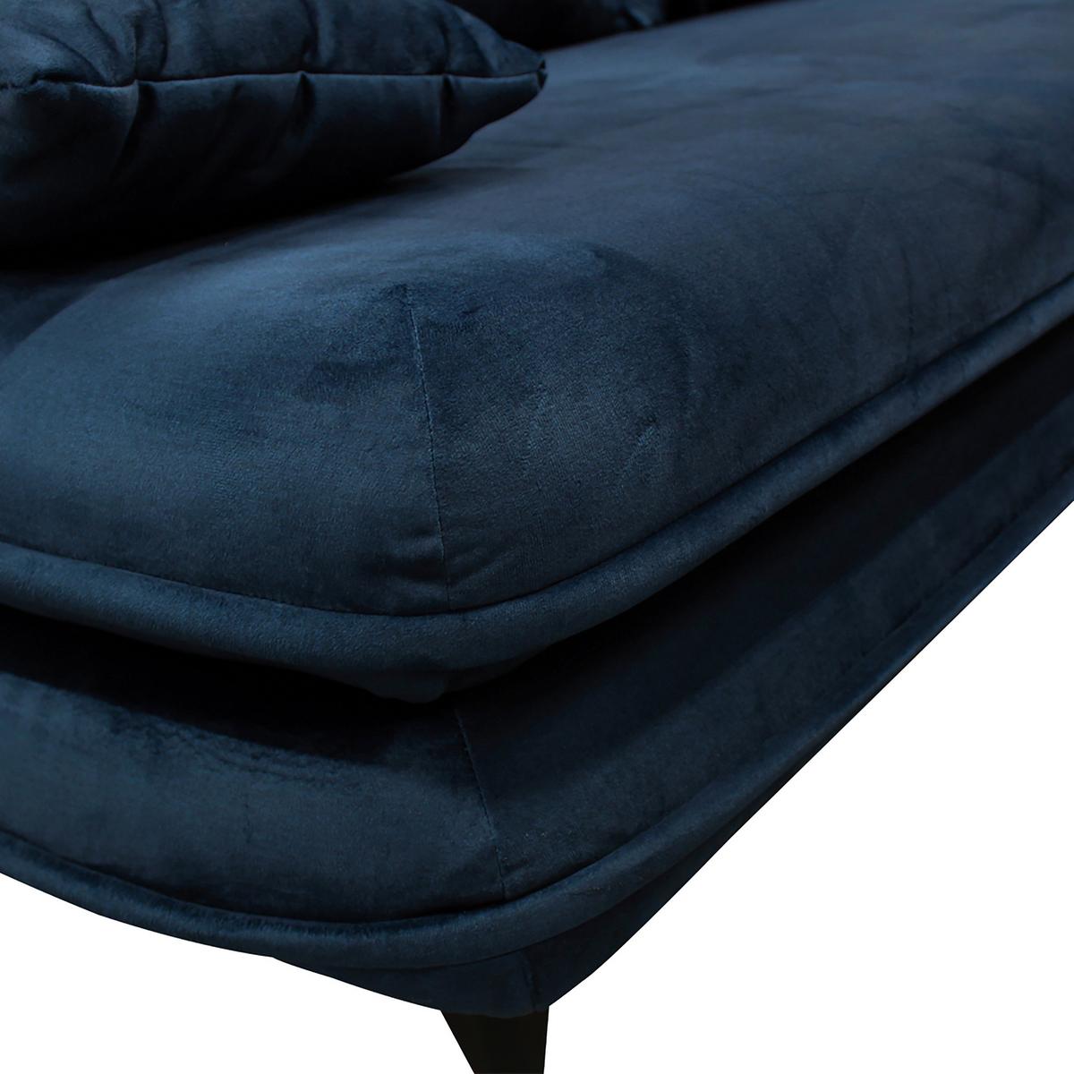 2-sitzer-sofa Mit Schlaffunktion Look B: 217 Cm - Schwarz/Dunkelblau, Design, Textil (217/73/86/106cm) - MID.YOU