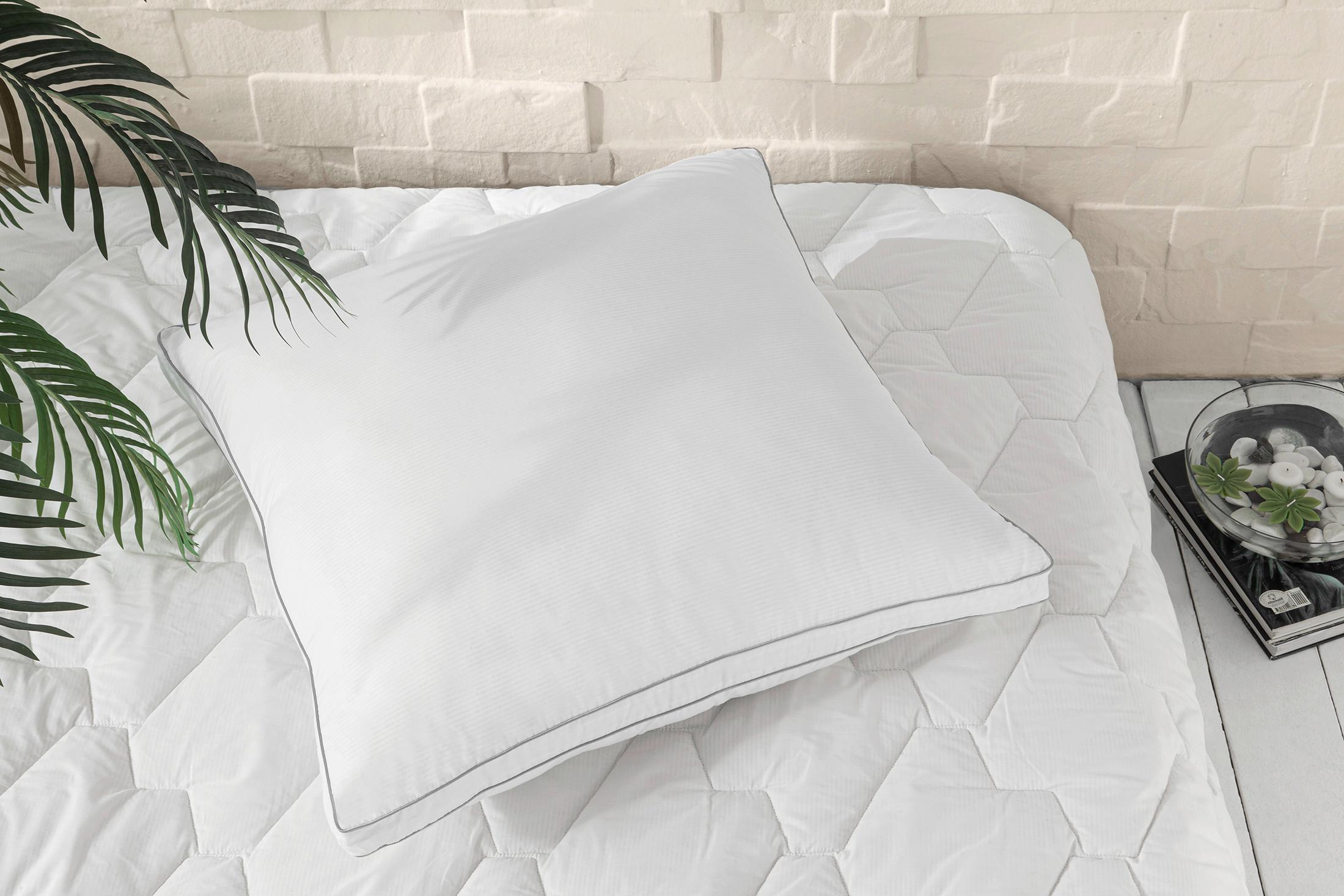 Kopfpolster Tesla Sleep - Weiß, Basics, Textil (80/80/12,4cm) - Yatas