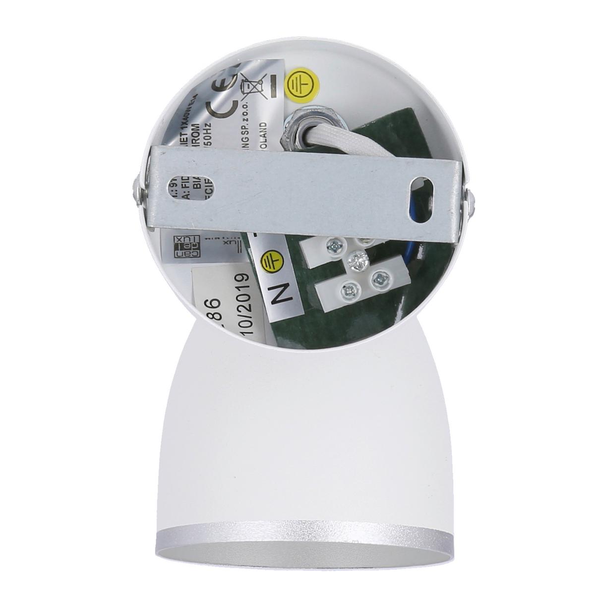 Strahler 91-63366 Fido - Chromfarben/Weiß, Design, Metall (13/8/11cm)