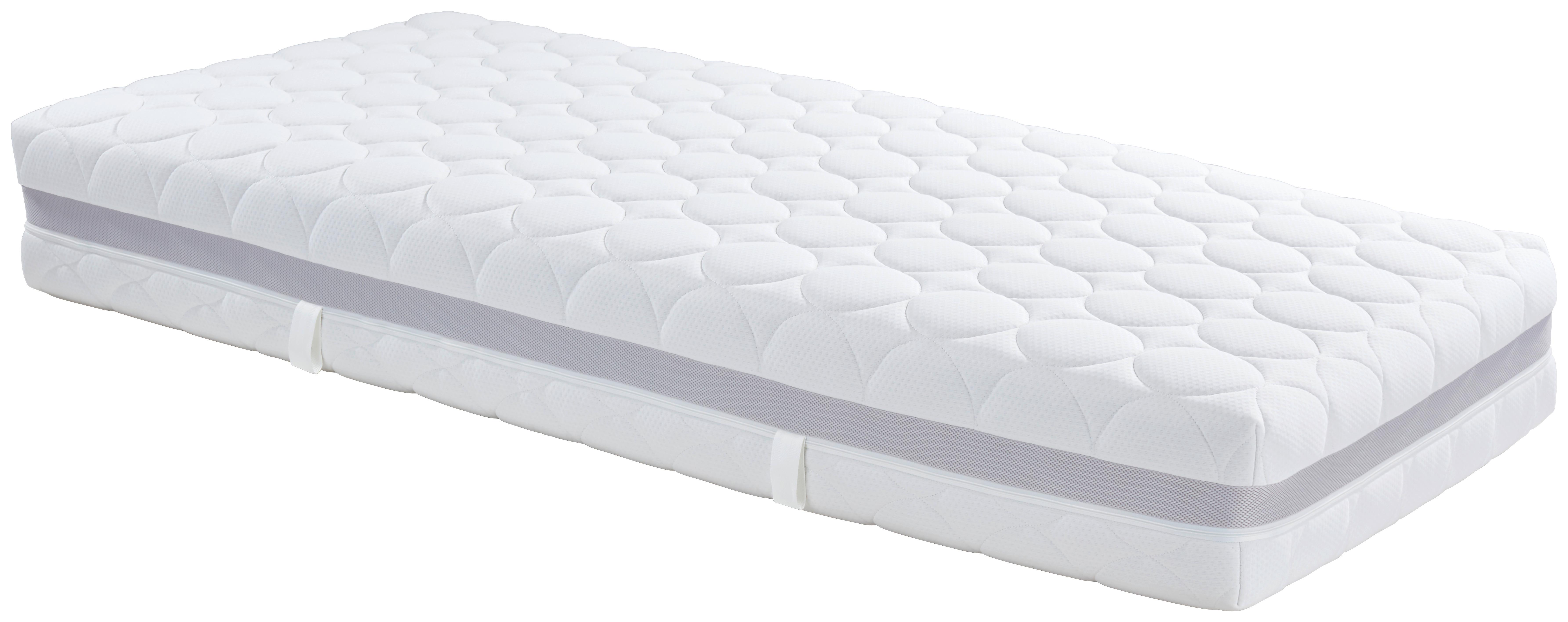 Komfortschaummatratze Silvy Deluxe 90x200 cm H3/H4 H: 27cm - Weiß, Textil (90/200cm) - Primatex Deluxe